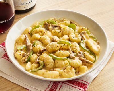 Philly steak gnocchi